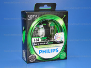 ��������� 12V H4 60/55W+60% COLOR VISION GREEN (�-�) 12342CVPG Philips