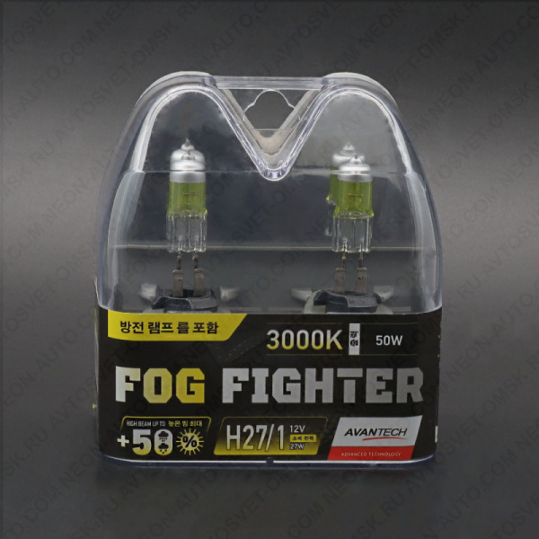 ��������� 12V H27/1 27W (50W) 3000K FOG FIGHTER (�-�) AB3027 Avantech