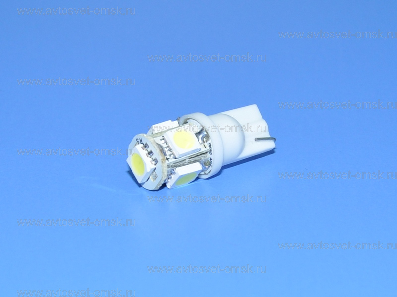 ��������� ������������ 12V T10 WHITE 5SMD 5050 ���