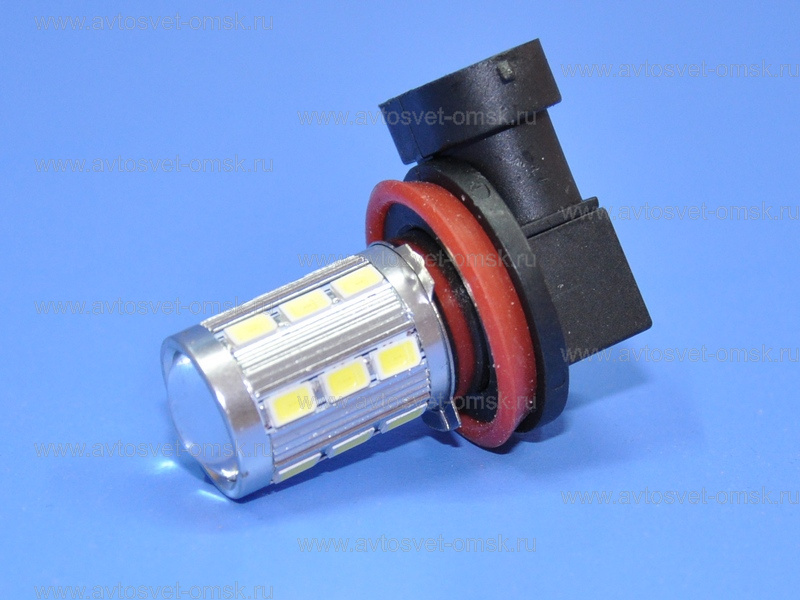 ��������� ������������ 12V H11 WHITE 18SMD 5630 + 1COB ���