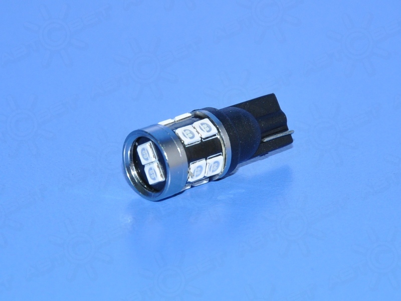 ��������� ������������ 12V T10 GREEN 12SMD 3030 D-LUMINA