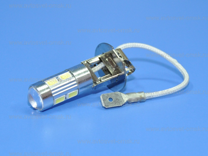 ��������� ������������ 12V H3 WHITE 8SMD 5630 + 1CREE ���