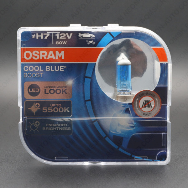 ��������� 12V H7 80W 5000K COOL BLUE BOOST (�-�) 62210CBB-HCB Osram