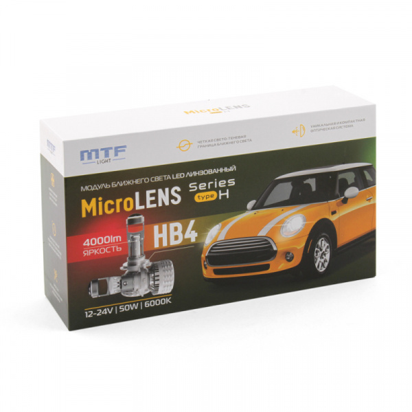 ��������� ������������ 12-24V HB4 MICROLENS 6000K MCB4K5 MTF