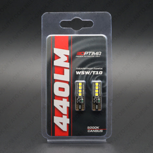 ��������� ������������ 12V T10 WHITE 8SMD 3030 CanBus Optima