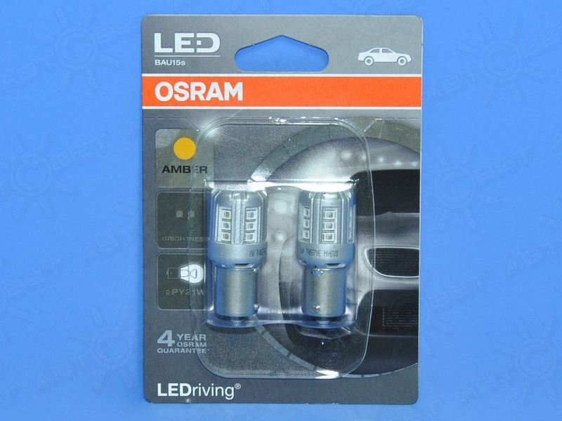 ��������� ������������ 12V P21W BAU15s LED AMBER 7457YE (�-�, ��) Osram
