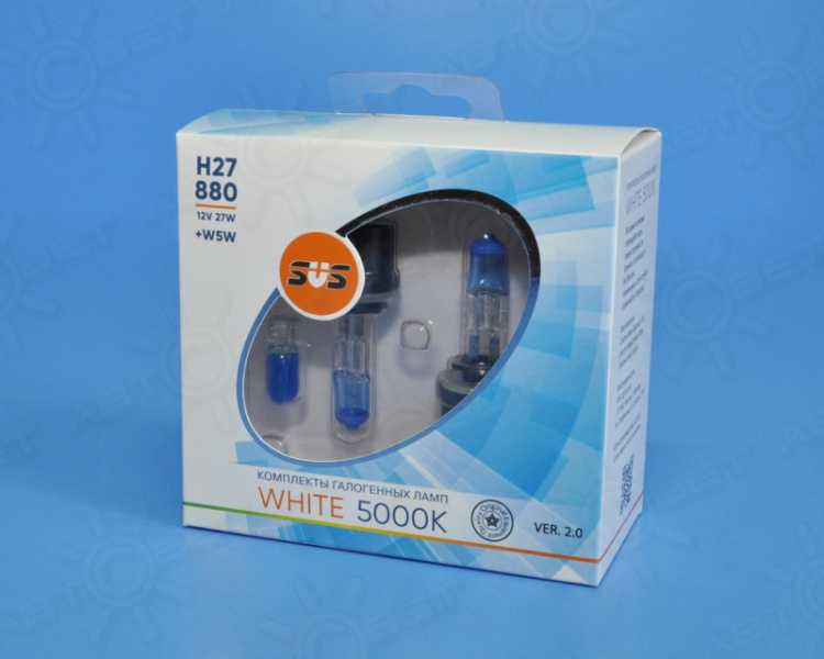 ��������� 12V H27/880 27W White 5000K (2+2 �-�) SVS