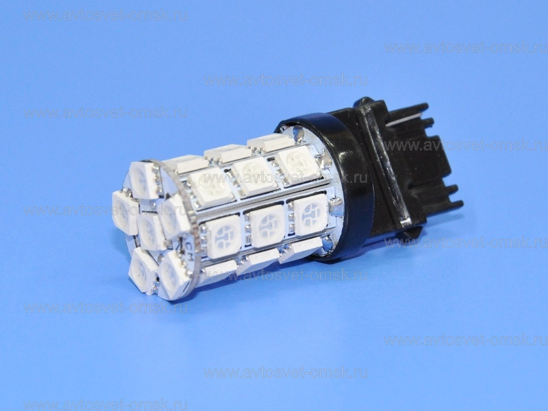 ��������� ������������ 12V P27W RED 27SMD 5050 UU