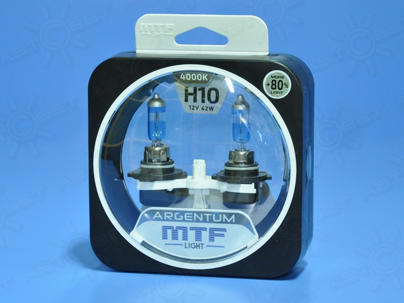 ��������� 12V H10 42W 4000K ARGENTUM+80% (�-�) H8A1210 MTF