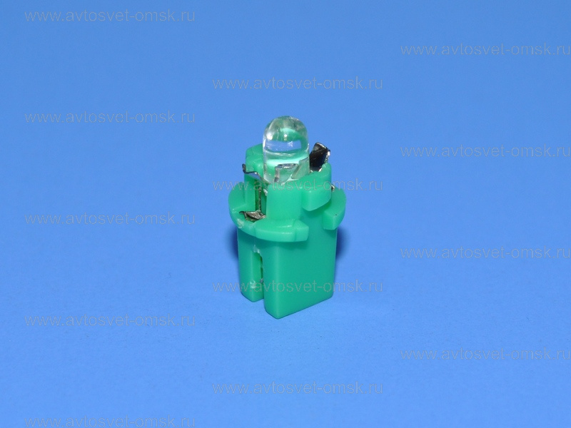 ��������� ������������ 12V �� T5 B8.3D GREEN 1LED-L ���