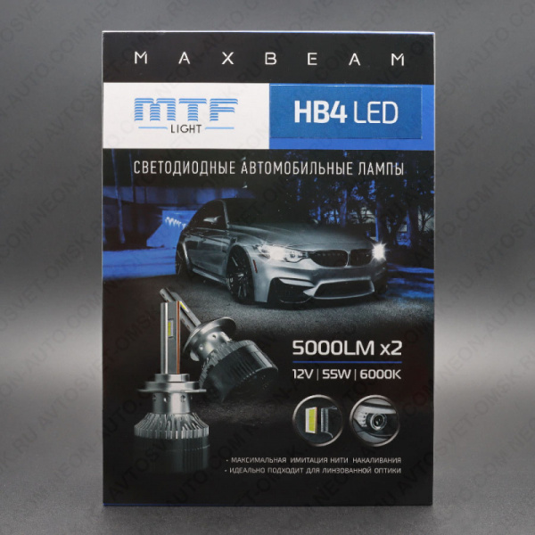��������� ������������ 12V HB4 MaxBeam 6000K MBB4S6 MTF