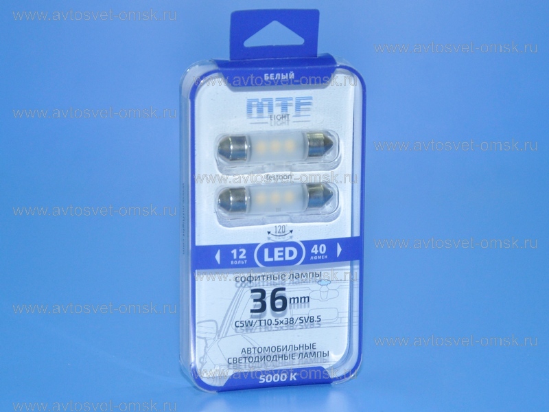   12V 36 WHITE 5000K 3SMD T36M5PT MTF