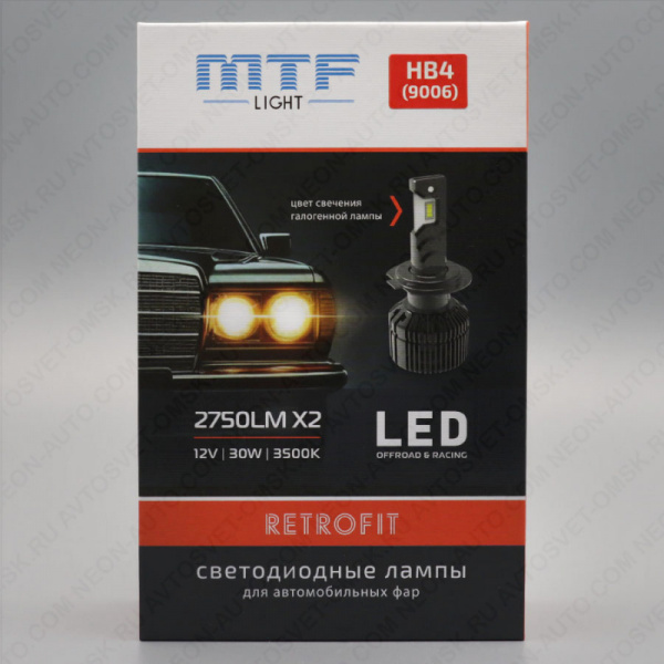 ��������� ������������ 12V HB4 RETROFIT 3500K RTB4K4 MTF