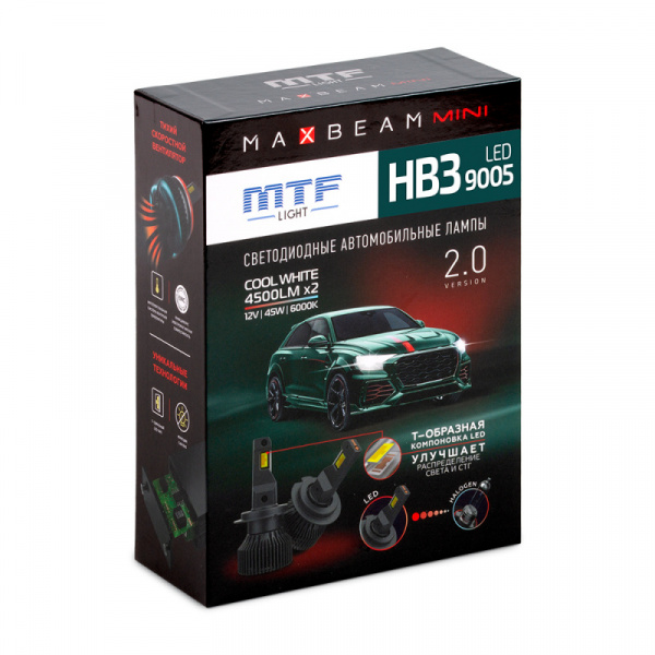 ��������� ������������ 12V HB3 MaxBeam Mini 6000K MMB3K6 MTF