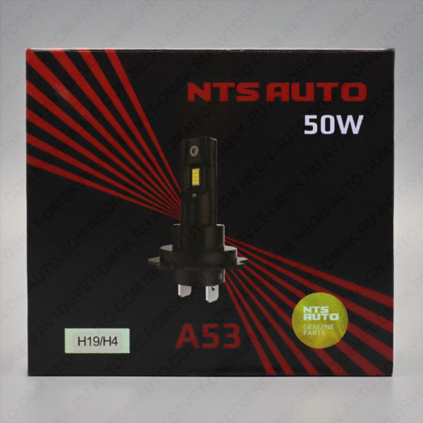 ��������� ������������ 12-24V H4/H19 50W 6300K A53 6���. NTS