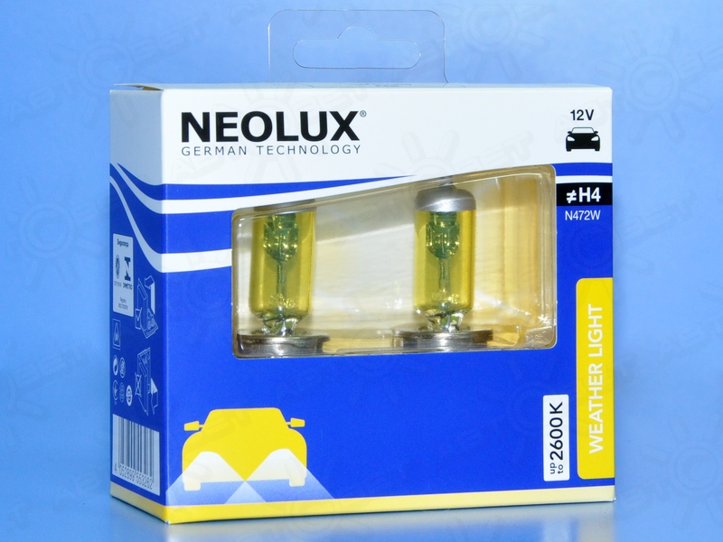 ��������� 12V H4 60/55W WEATHER LIGHT 2600K (�-�) N472W Neolux