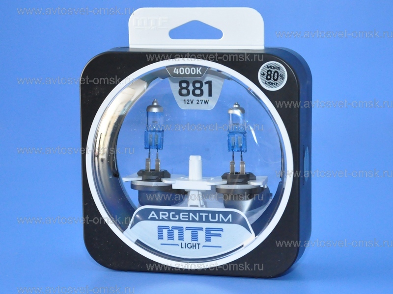 ��������� 12V H27/2 27W 4000K ARGENTUM+80% (�-�) H8A1281 MTF